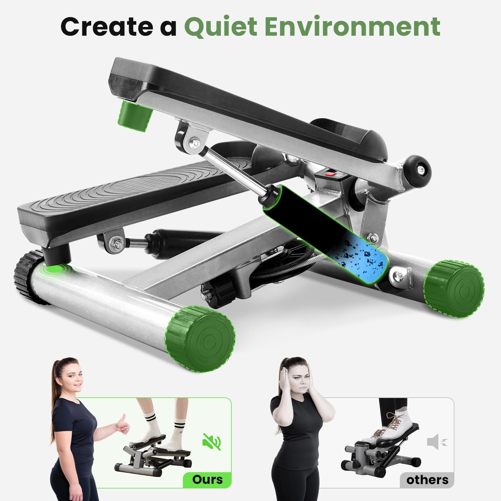 Mini Twist Stepper,Stepper Machine with 330LBS Weight Capacity,Mini Stepper for Full Body Workout,Adjustable Step Height,Smooth and Quiet,Step Machine for Men Women,Portable Full Body Workout Stepper Machine Adjustable Foot Stepper for Fitness