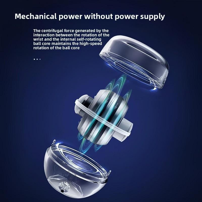 Wrist Ball Fifth Order Color Change Exercise Wrist Arm Self-Start Decompression Metal Mute Centrifugal Fitness Gyro Grip Ball