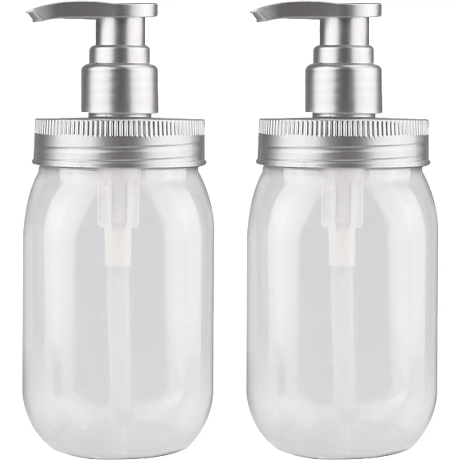 16oz Plastic Soap Dispenser, 2 count Wide Mouth Pump Shampoo Bottle | Refillable  Hand Soap Dispenser, Lotion Containers for Conditioner,  Wash, Dish Soap in Bathroom/Kitchen