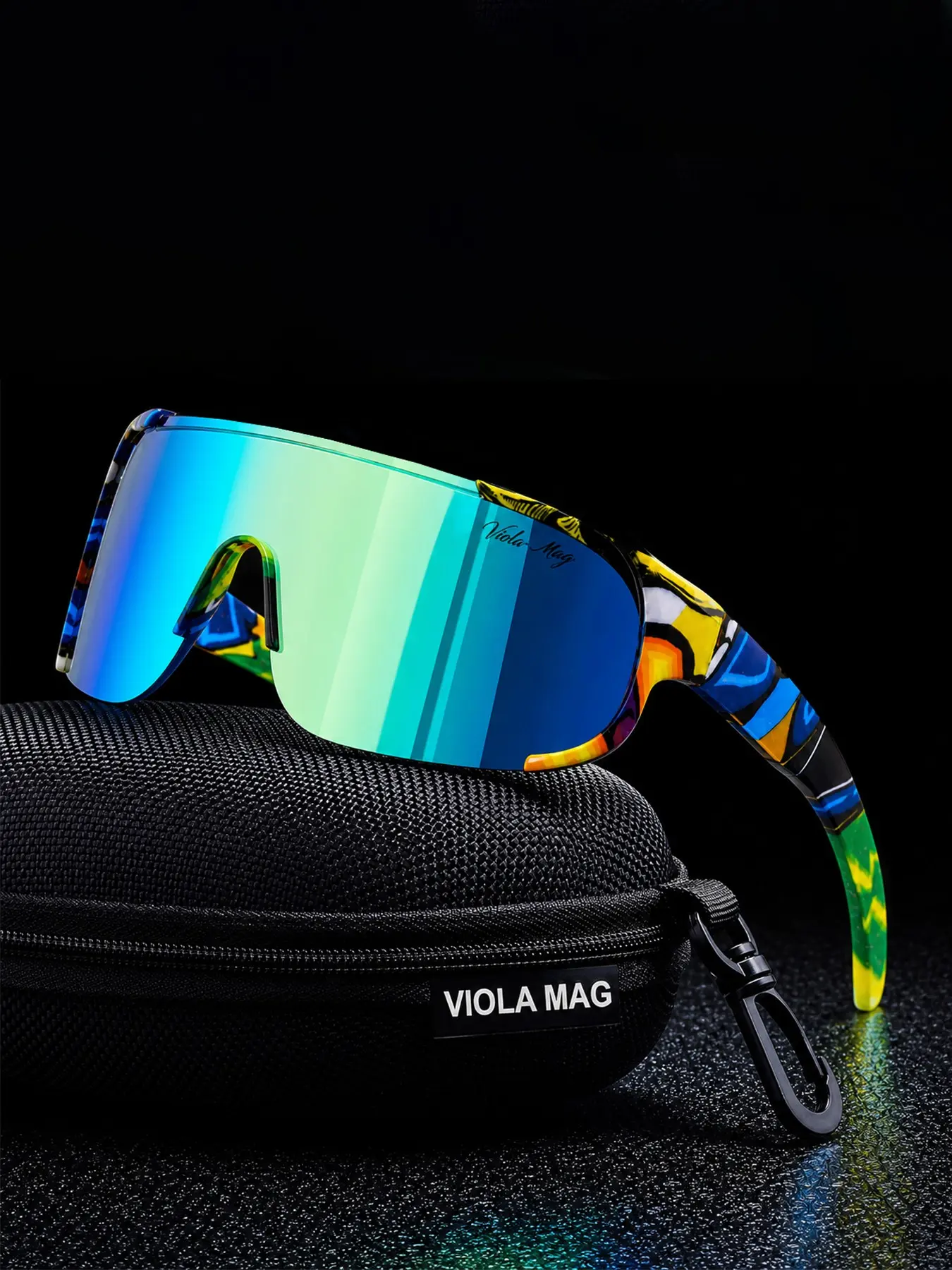 Unisex Frameless Wraparound Sunglasses, UV Protection, Summer Sports Sunglasses, Sporty Sunglasses, Fashion Sports Sunglasses, Outdoor Sports Glasses, Free Custom Brand Zipper Case Included