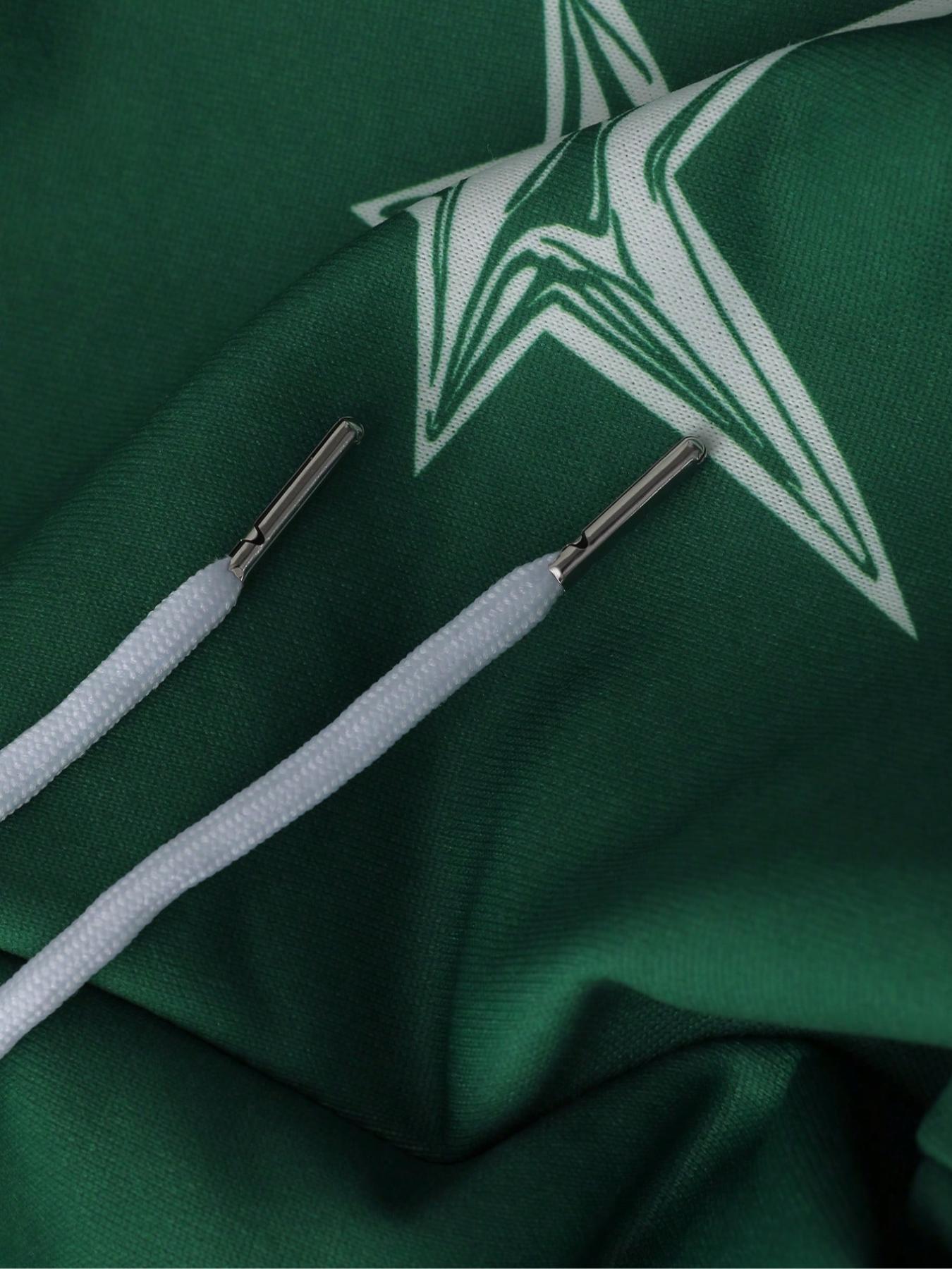 Men's Letter & Star Print Tee & Striped Trim Pants Pyjama Two-piece Set, Men's Sleepwear for Summer