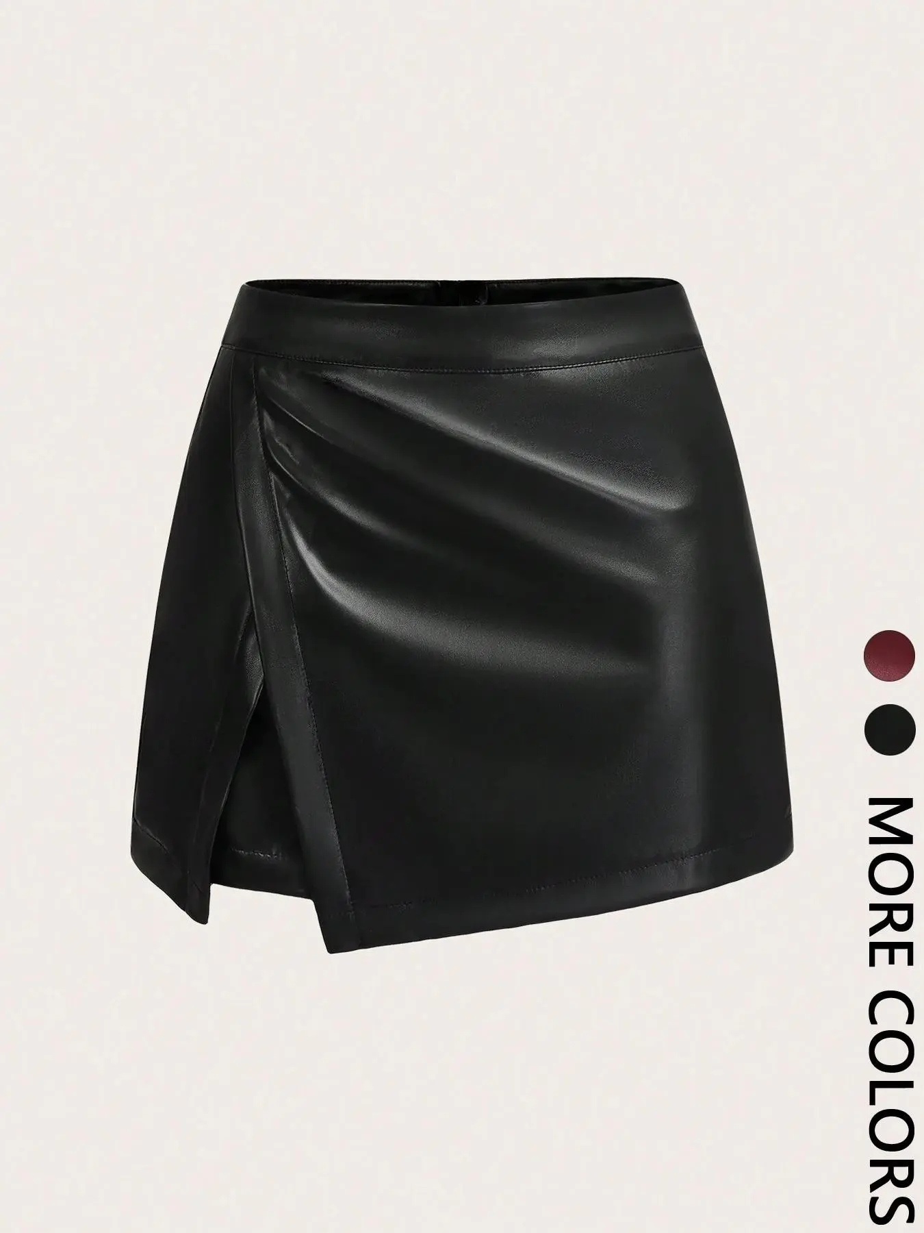 Elegant Modern Chic Sexy High-Waisted PU Short Hip Hugging Skirt, Women's Slim-Fitting Fashionable Bottoms, Contemporary Style Ladies' Clothing
