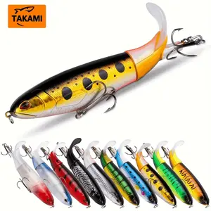 Takami 10pcs Artificial Fishing Lure, 13.5g Simulation Lure with Hook, 10cm Whopper Plopper, Swimbaits, Fishing Accessories