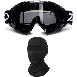 ATV Off Road Goggles with Windproof Balaclava - Dirt Bike Accessories, Riding Gear, Protective Headgear Glasses for Men, Youth, Motorcycle Motocross Ski Riding