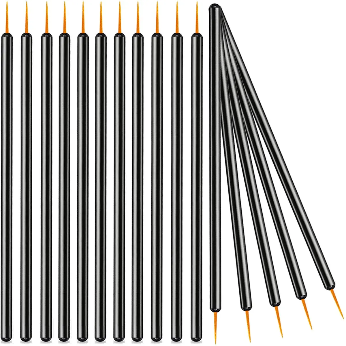 100-Count Disposable Pack Eyeliner Brushes, Ultra-Fine Point Applicators for Precise Eye Makeup Application
