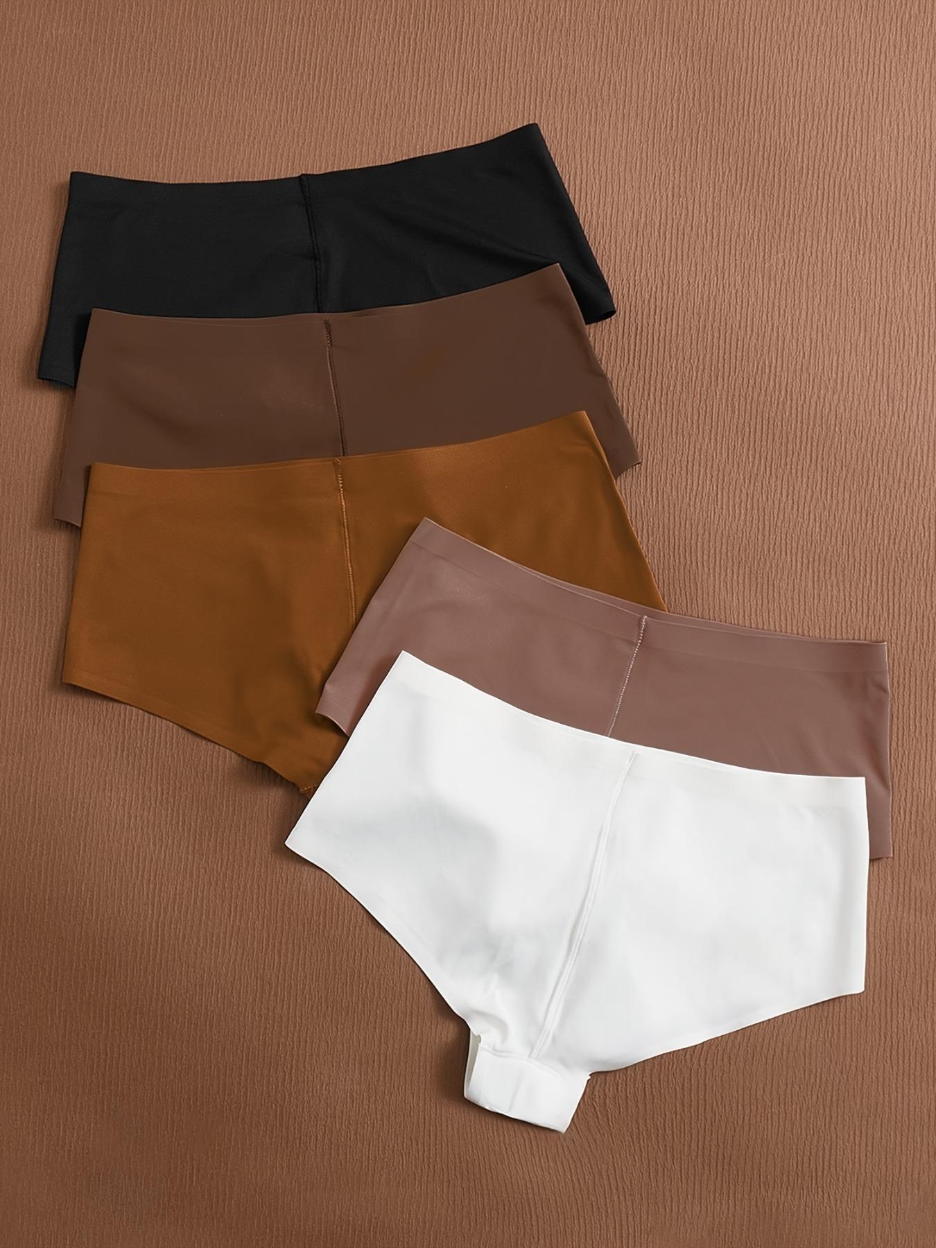 Women's Solid Color Panty, Breathable Comfy Knicker for Daily Wear, Women's Underwear for All Seasons, Soft Breathable Knicker