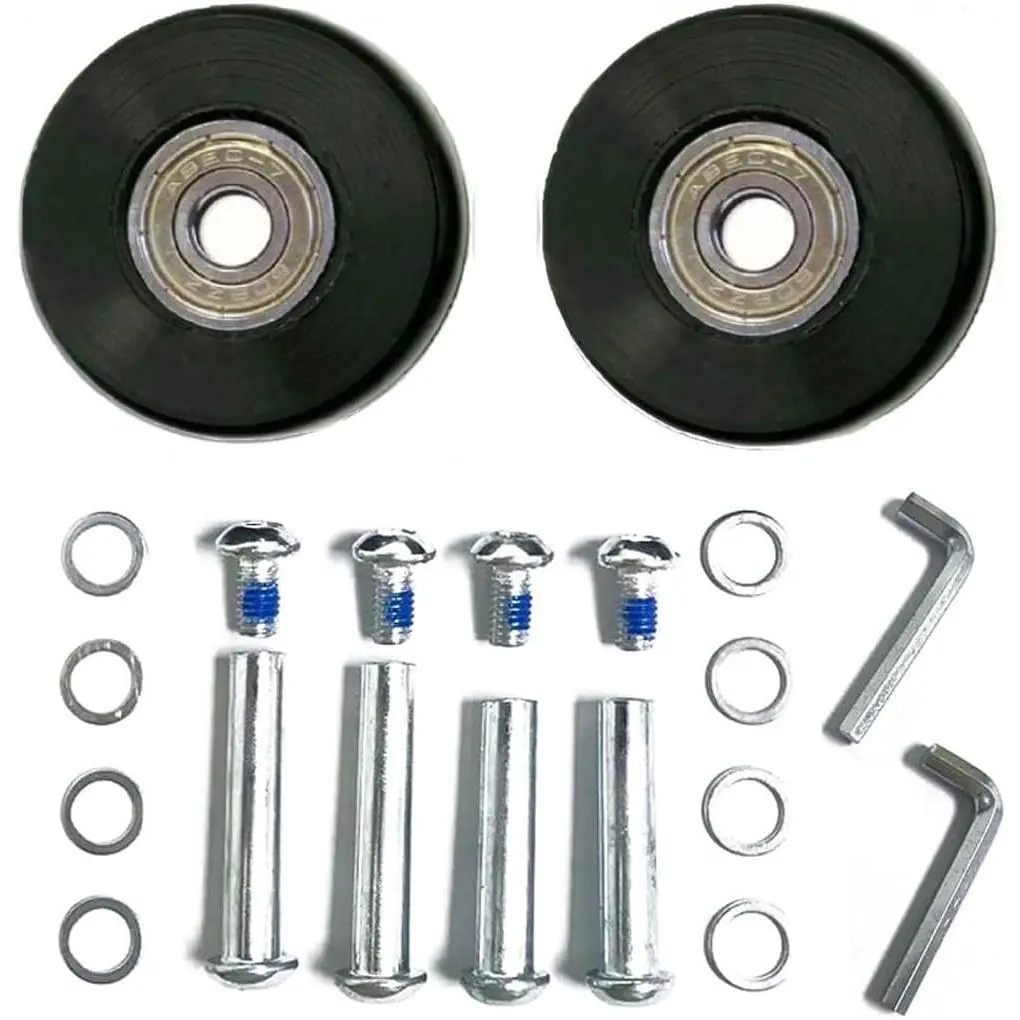 2 count Luggage Suitcase  Wheels, 50/64/70/75/84/90mm Rubber Inline Roller Skate Wheels with 8mm(0.31") ABEC-7 608ZZ Bearings Repair Kits