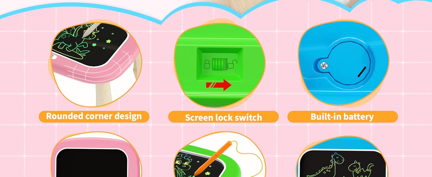 LCD Writing Tablet for Kids 1 2 3 4 5 Year Old Toddler Drawing Pad Doodle Board Toy Gift for Boys Girls Birthday Christmas Blue