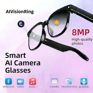Smart Ai Camera Glasses with 8mp Color-Changing Lens, Touch Control, Travel & Outdoor Use, Real-Time Translation, Bluetooth-compatible, UV Protection
