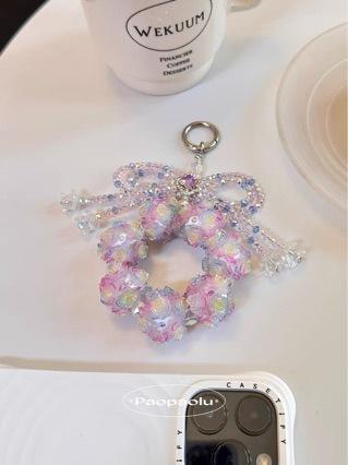 Popular luminous and color-changing colorful flower ball can be used as a pen, phone chain, bag chain, or accessory