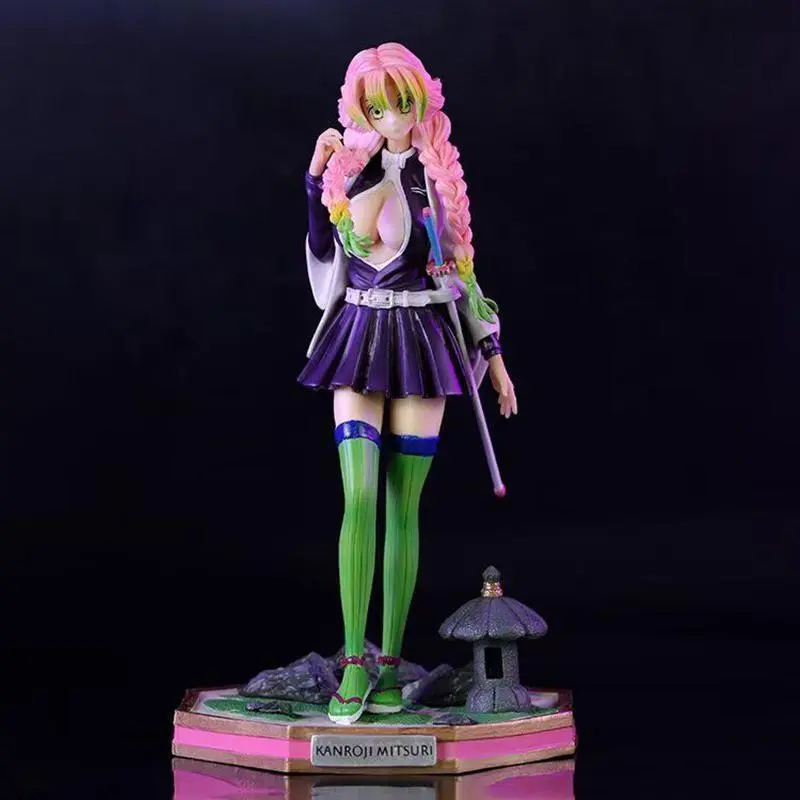 Demon Slayer: Kimetsu no Yaiba Kanroji Mitsuri PVC Action Figure Anime Figure Model Toys Collection Doll Gift