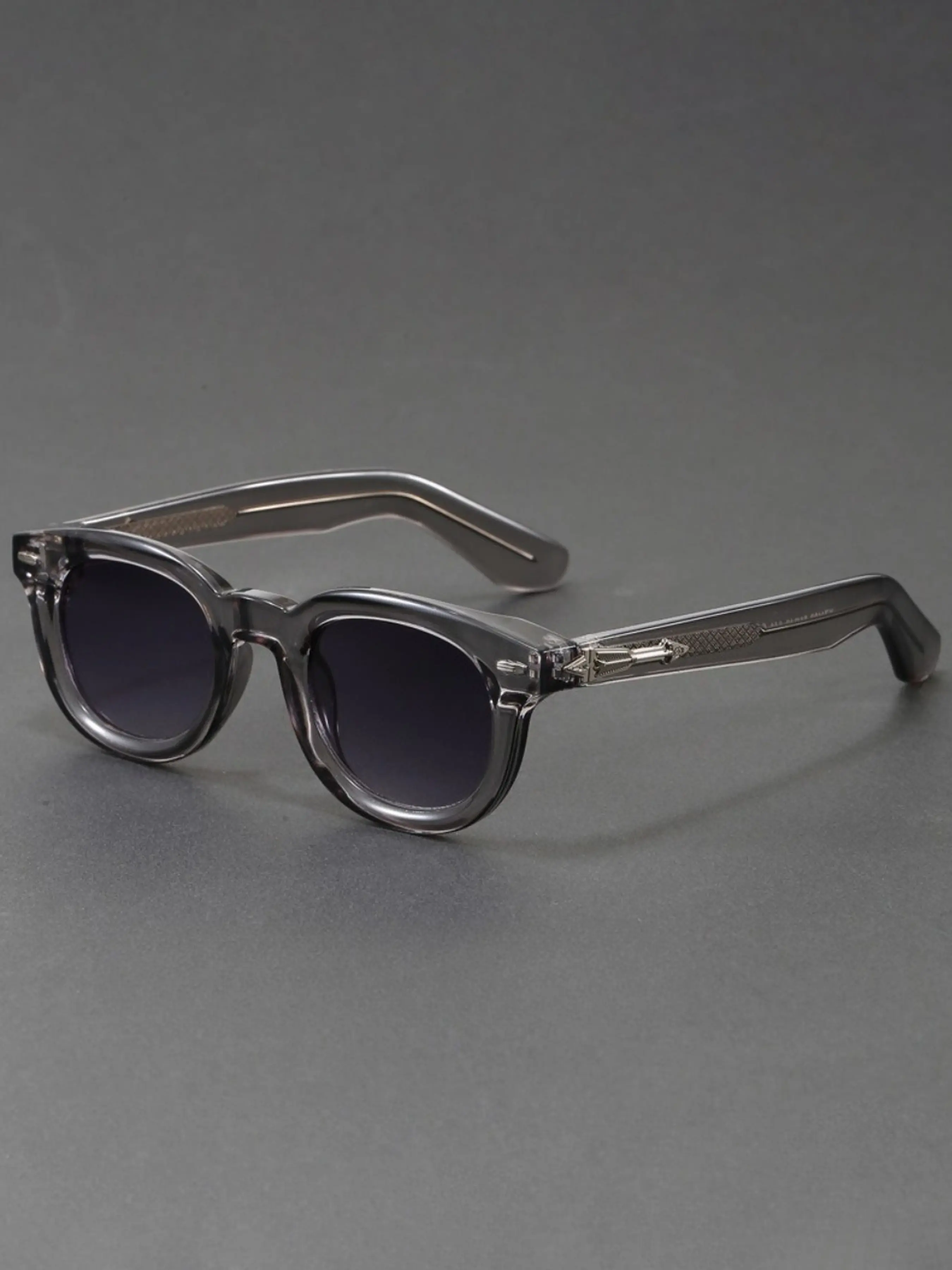 COJOS Light Luxury Rounded Square Frame Sunglasses Arrow Shaped Rice Nails on Temples Comes with Glasses Gift Box