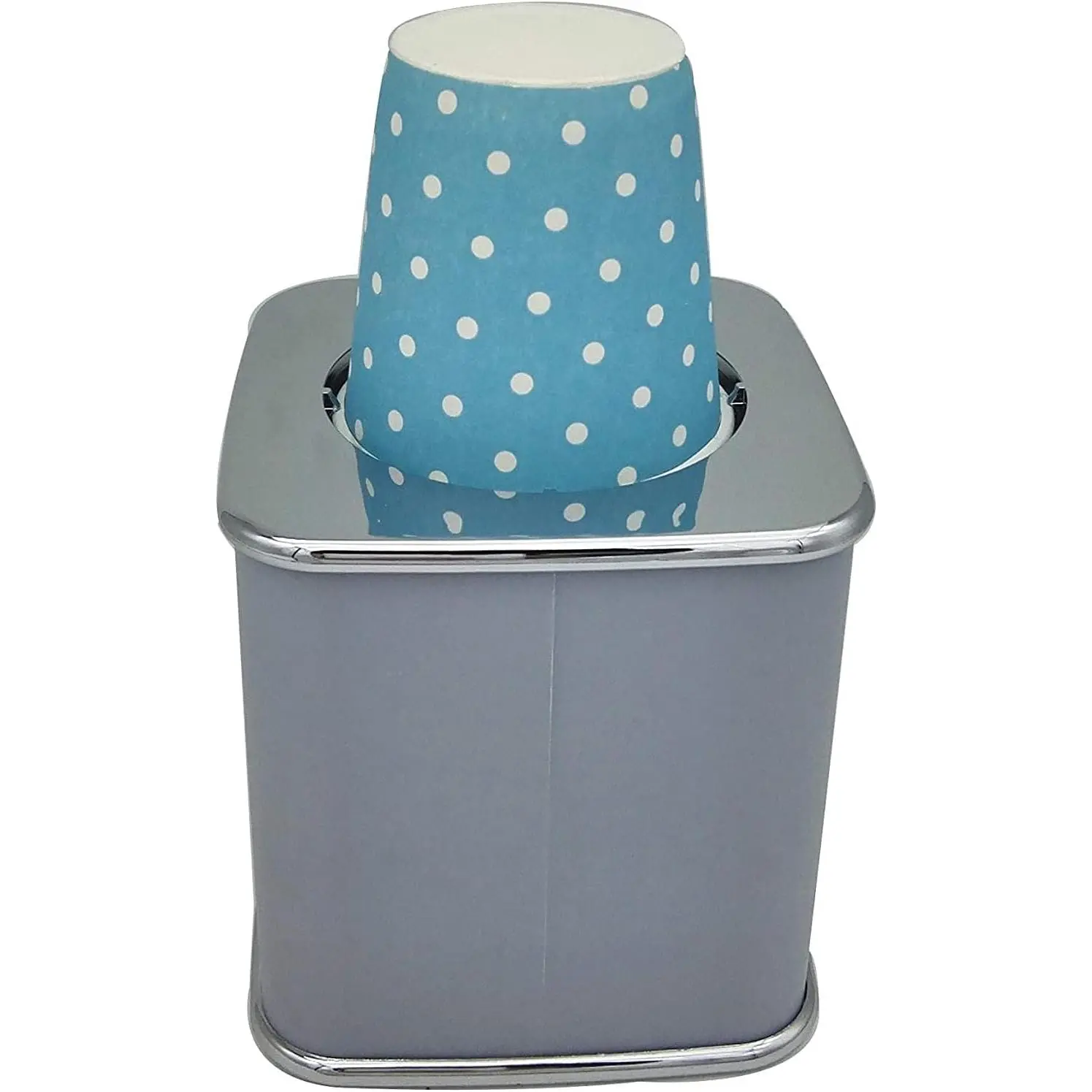 Cup Dispenser, Disposable Paper Cup Dispenser for 3 Ounce or 5 Ounce Bath Cups, with 20 pcs 3 oz Cups Sliver
