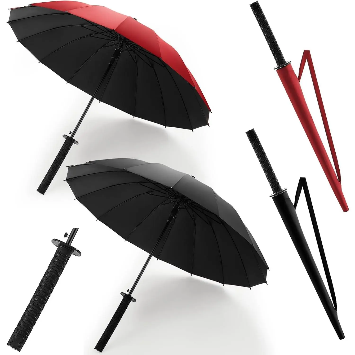 Semi-Katana Sword Gifts for Men Cosplay Windproof Sun and Rain Protection