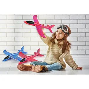 4/6 Pack Foam Airplane Toys – 17.5” Large Throwing Gliders with 2 Flight Modes | Outdoor Flying Toy for Kids, Birthday Gift for Boys & Girls Age 3-12