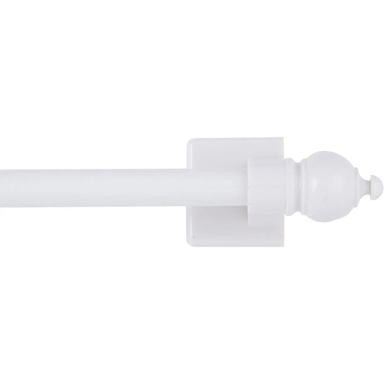 Kenney 7/16" Multi-Use Adjustable Petite Cafe Magnetic Rod, 16-28" Length, White