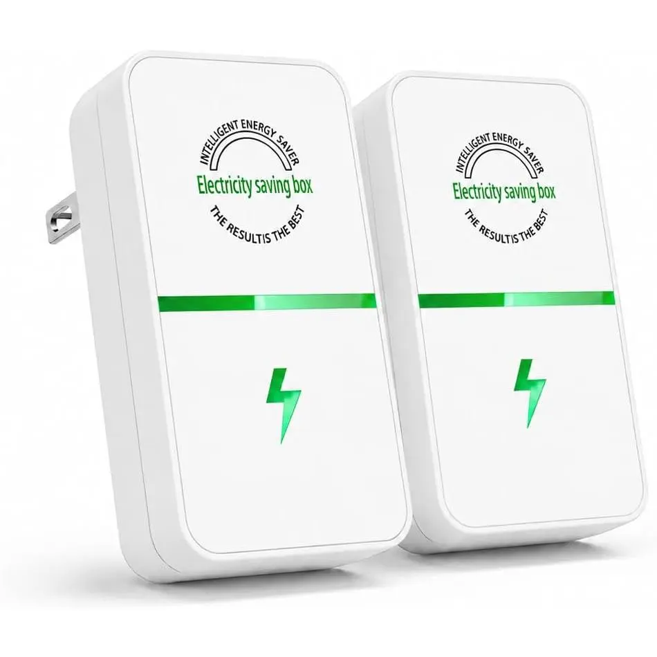 Wall Plug Voltage Stabilizer, Household & Office Power Surge Regulator, US Standard Outlet Power Conditioner, Input 90V–250V, 2 Pack