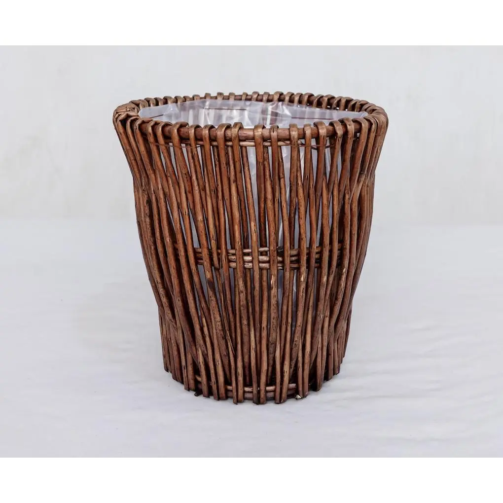 Handmade Willow Wicker Planter Basket Boho Rustic Home Decor