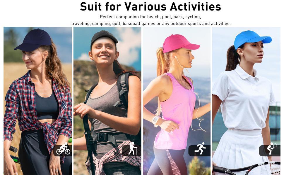 Women's Quick Dry Ponytail Baseball Cap - Adjustable Criss Cross High Bun Trucker Hat, Stylish and Functional Sports Cap for Active Lifestyle