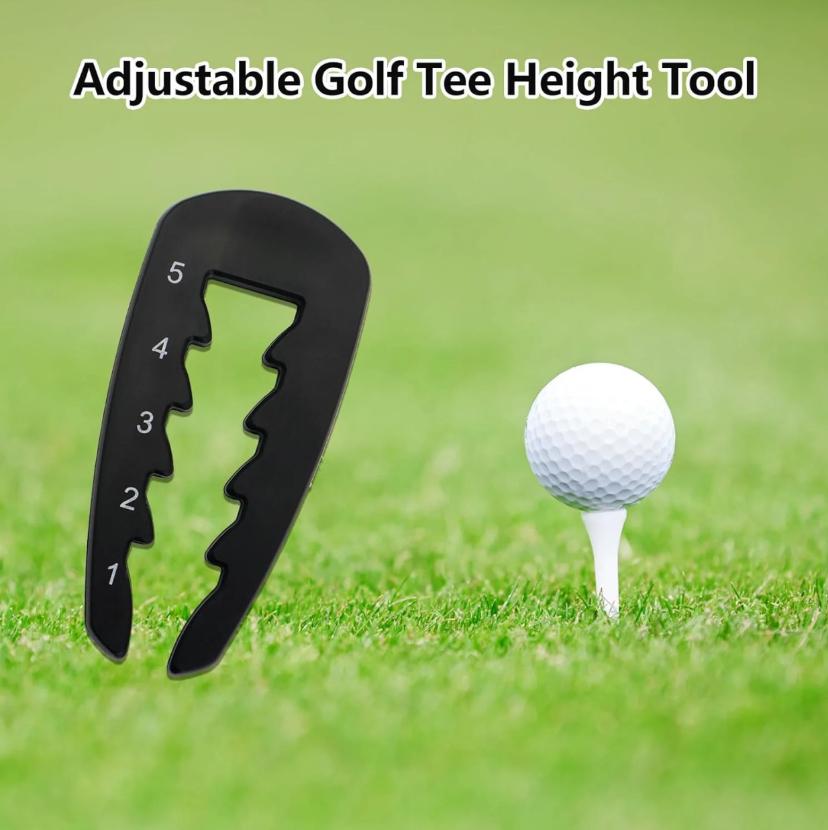 Golf Tee Height Tool,Adjustable Tee Height Setter Elevator Tool Height Measuring Device Lightweight Swing Training Aid