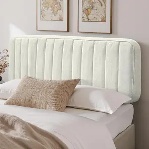 Gray Sponge Headboard Pillow, Padded Bed Backrest Cushion with Upholstered Design, Soft Support for Reading, Watching TV & Relaxing in Bed