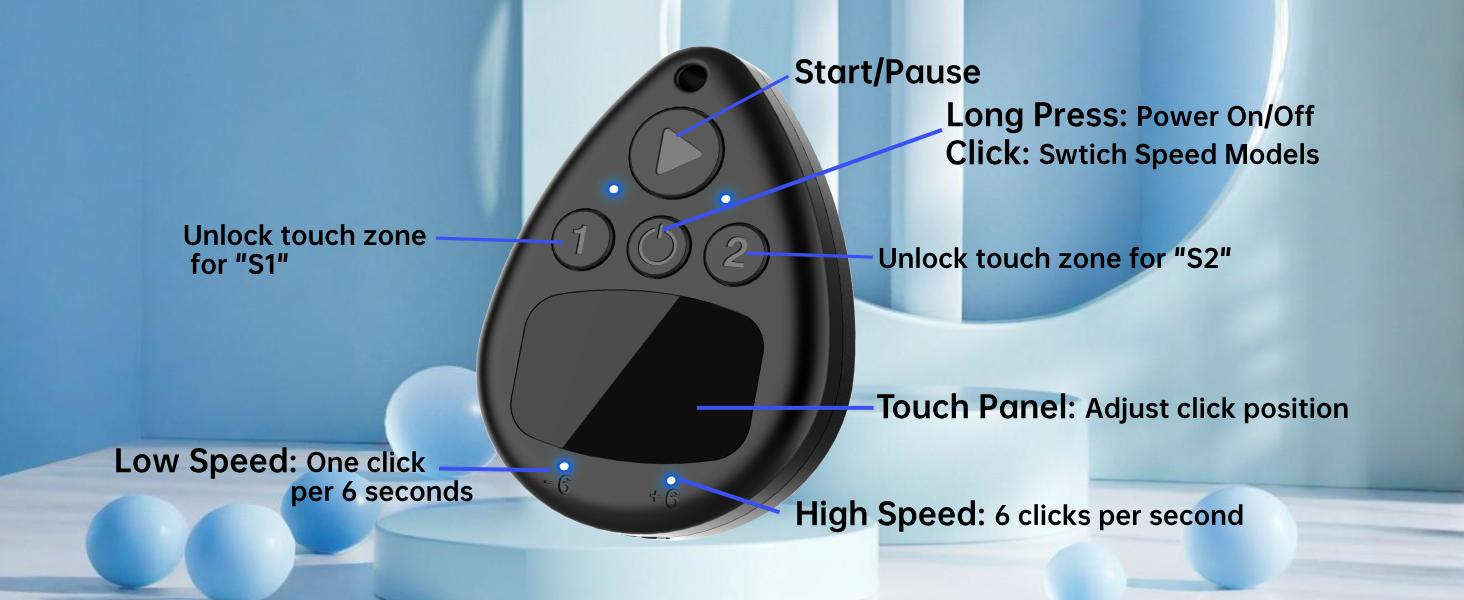 Wireless Auto Clicker for iPhone, Bluetooth Phone Screen Tapper with Battery for Hands Free, Silent & Adjustable Speed Finger Clicker for Tiktok Live Broadcasts Likes, Gaming, Reward Task Wireless Auto Clicker for iPhone, Bluetooth Phone Screen Tapper with Battery for Hands Free, Silent & Adjustable Speed Finger Clicker for Tiktok Live Broadcasts Likes, Gaming, Reward Task