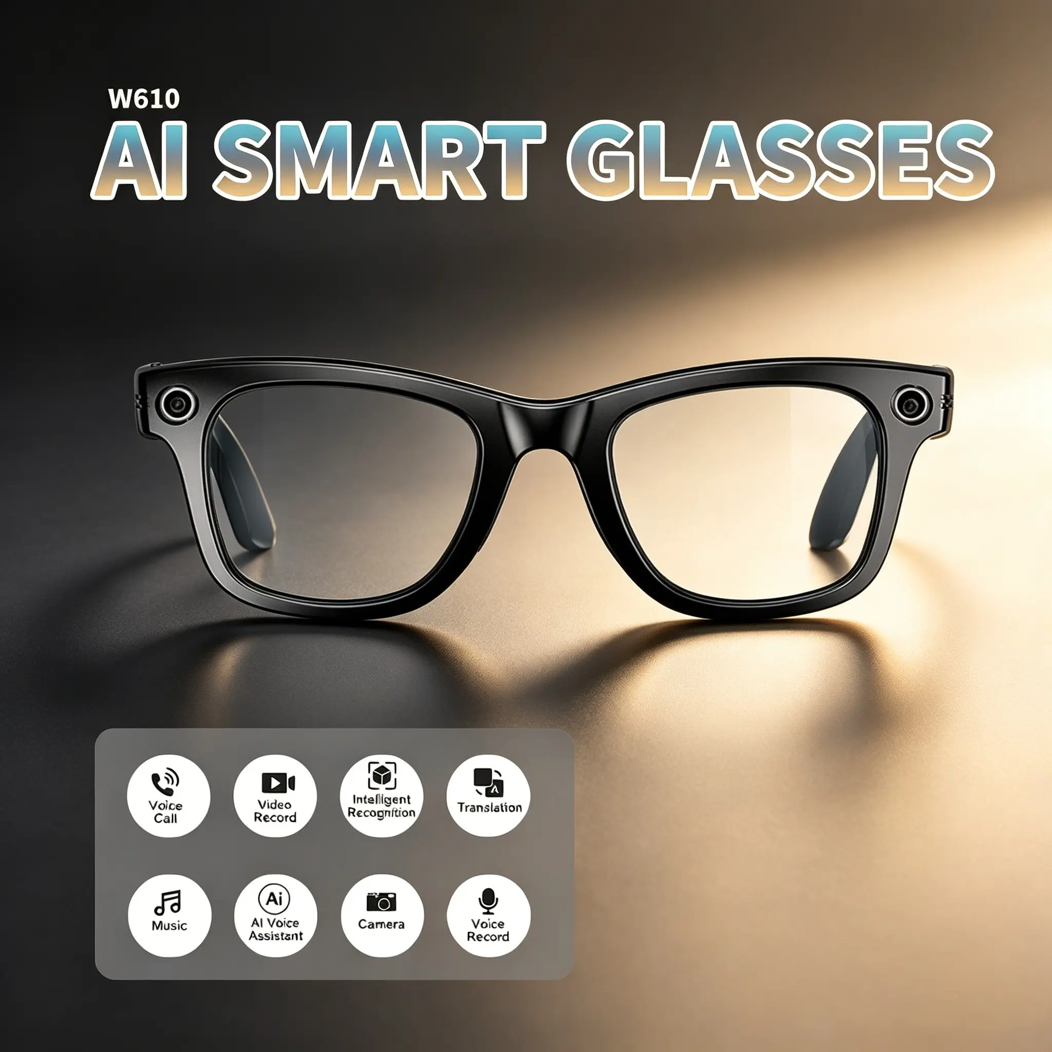 2026 Upgrade Smart Camera Glasses, Photochromic Sunglasses with Cameras for Men and Women, 8mp HD Video Recording, Bluetooth-compatible Audio Call, Long Battery Life