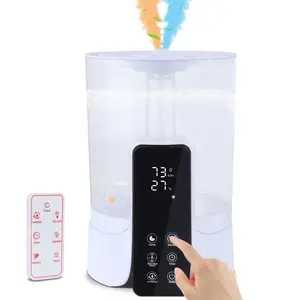 6L Large-capacity 2-in-1 Aroma Diffuser Air Purifier and Humidifier Intelligent Timed Heating Spray UV Sterilization Intelligent Remote Control Bedroom Room Aromatherapy Warm Mist Humidifier Difuser