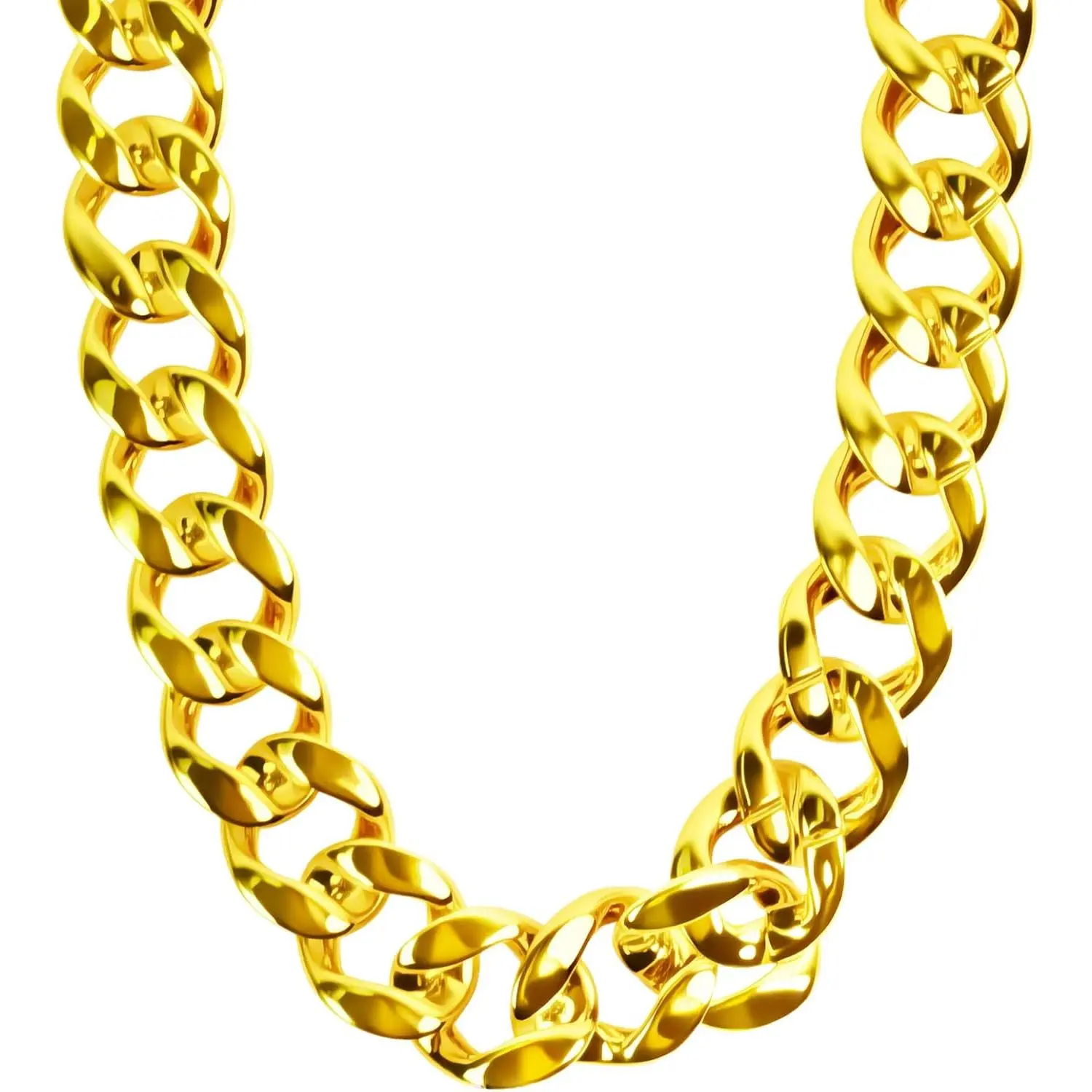 Men's 35" Big Gold Chain Necklace, Chunky, 1PCS| Fake Gold Chain, Hip Hop Rapper Jewelry, 80s 90s Punk Style, Costume Accessories, Halloween Party