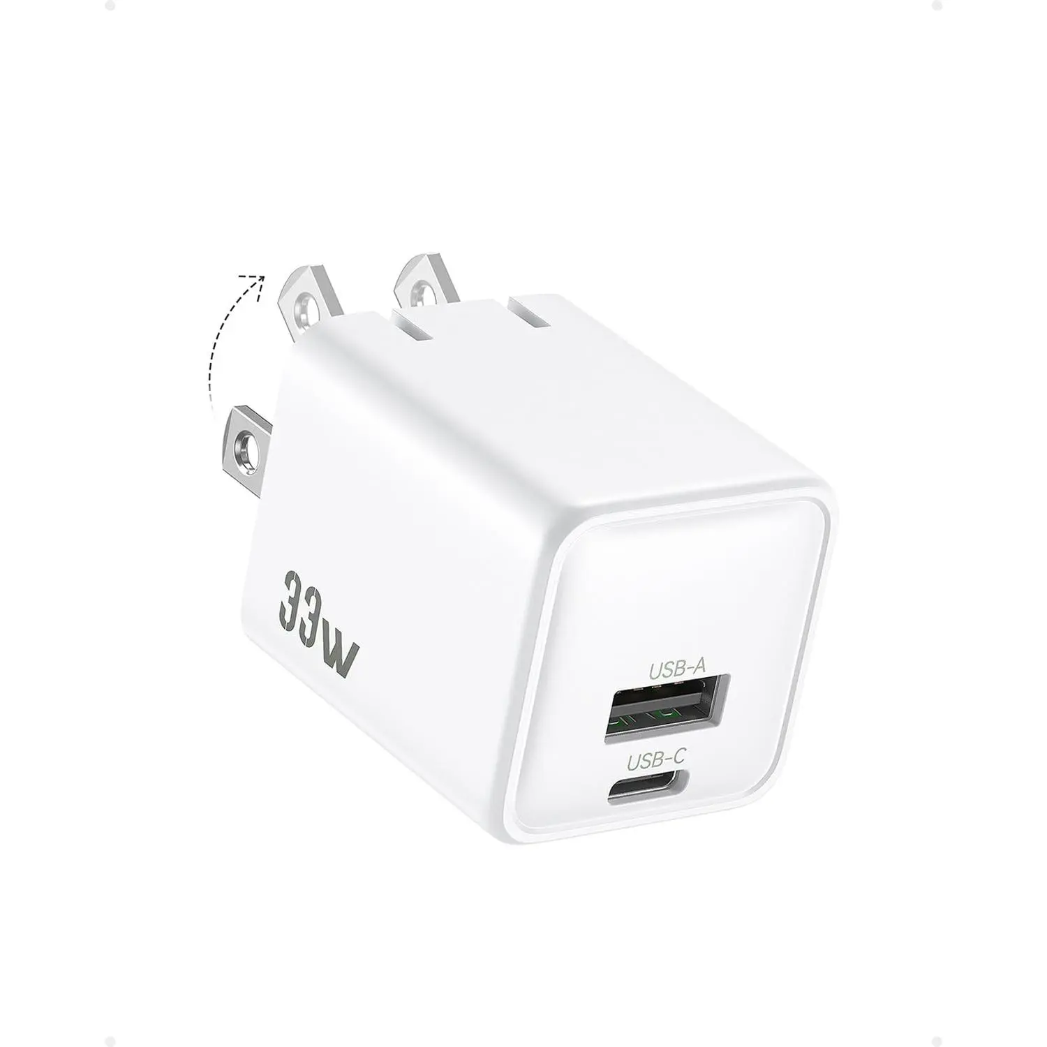 USB C Wall Charger Block 33W,  Port GaN PD3.0 Power Adapter  Type C  Block Foldable Plug Compatible with  17/Pro/Pro Max/17 Air/16/16 Plus/15/14/13/12, Galaxy, iPad, Airpods