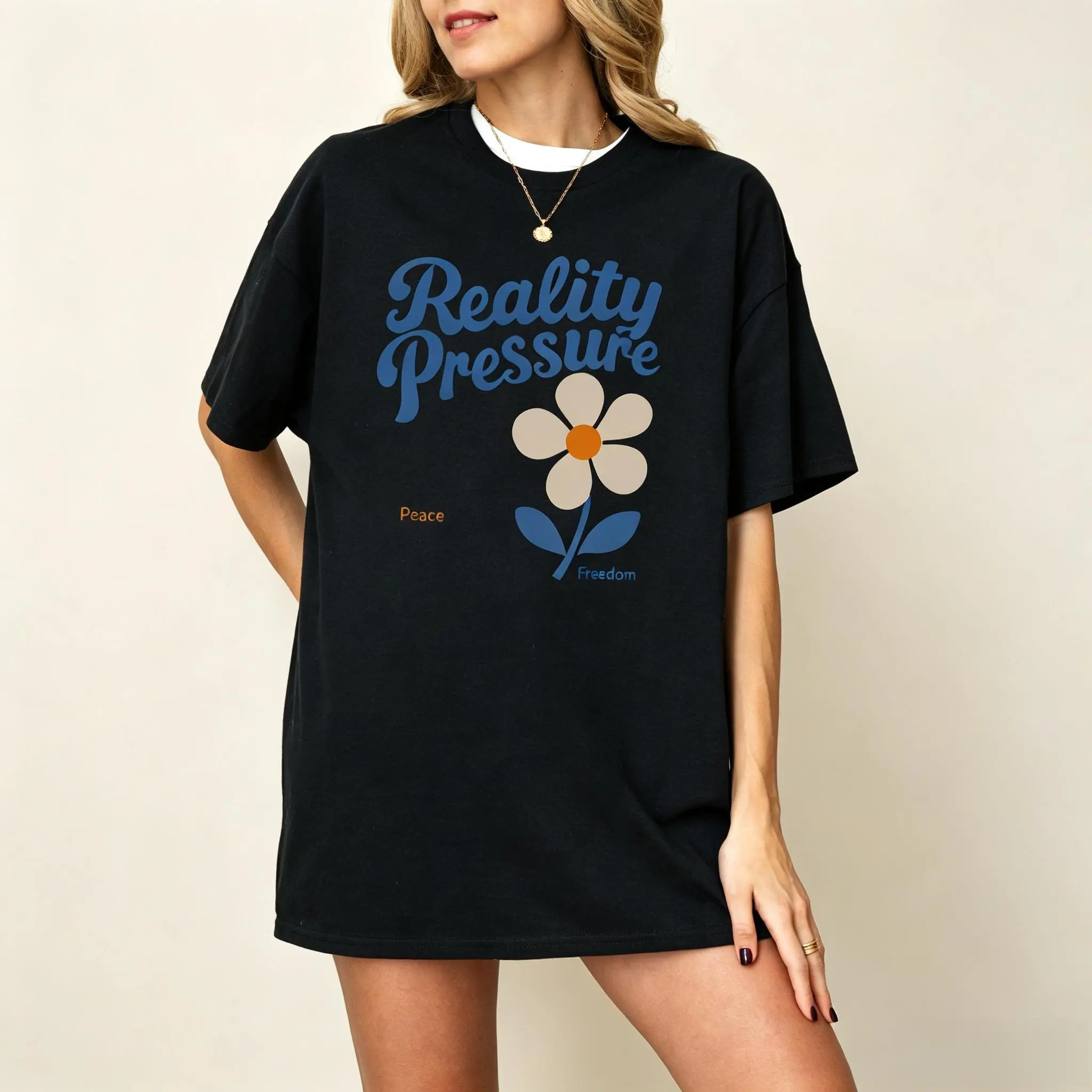 Women's Chic Knitting Ditsy Retro Groovy Floral Print Short Sleeve Polyester Fabric Sports Tops, for Casual Party Streetwear Preppy Occasions