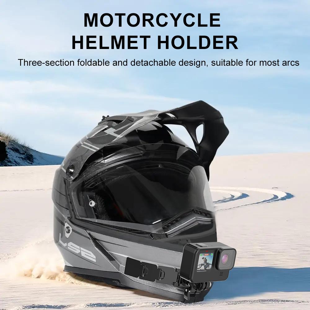 Helmet Chin Mount Camera Mount for GoPro Hero 12 11 10 9 8 7 5 Yi 4K for Insta360 Camera Foldable Front Chin Mount Accessory