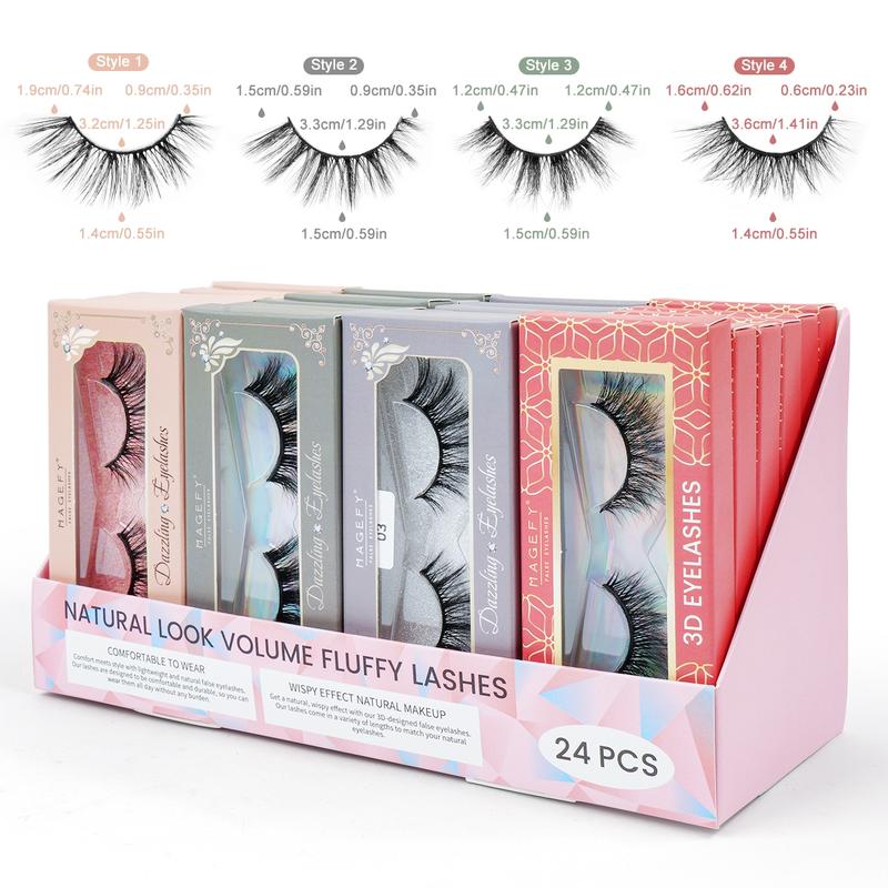 Natural Cluster False Eyelashes, 24 Pairs/set 4 Styles Curling Cluster False Eyelashes for Daily & Party Makeup, False Eyelash for Amplifying Charming Eyes, Individual False Eyelash Natural Cluster False Eyelashes, 24 Pairs/set 4 Styles Curling Cluster False Eyelashes for Daily & Party Makeup, False Eyelash for Amplifying Charming Eyes, Individual False Eyelash