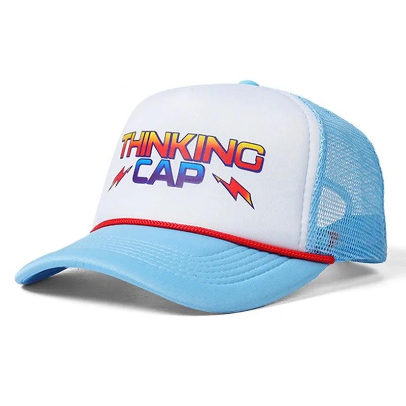 Sports Retro Stranger Hat Cosplay Dustin Baseball Cap Printed Mesh Thinking Hats Unisex Accessories Adjustable Prop Outdoor