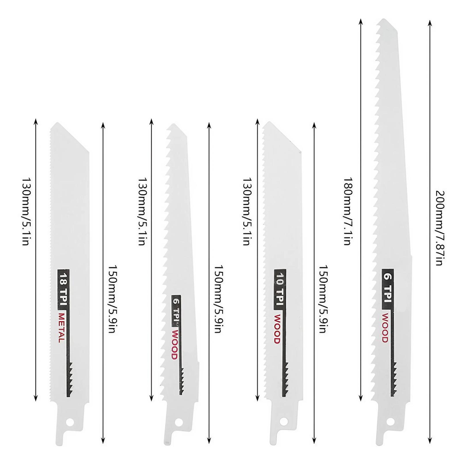 Reciprocating Saw Blade Set, High Quality Durable Saw Blade for DIY Home Repairs, Power Tool Accessories for Wood & Metal-Cutting