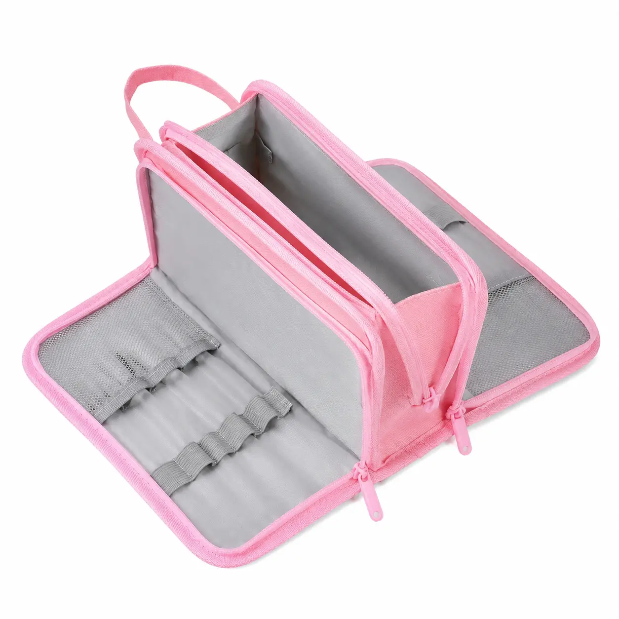 Large-Capacity Double-Layer Pencil Case for Middle School Students – Durable Fabric Organizer with Multiple Compartments, Smooth-Zip Closure, Lightweight Design Ideal for Pens, Pencils, Erasers and Small School Supplies
