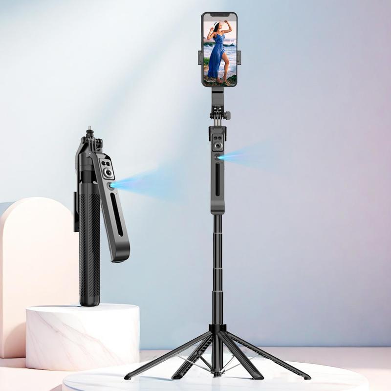 360° Rotatable Selfie Stick Tripod Stabilizer, Automatic Face Tracking Phone Holder with Remote Control, Smart Shooting Phone Holder for Video Vlog Live