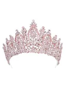 European and American bride crown elegant crystal full rhinestone tiara photo studio hair accessory alloy bridal headpiece Bridal Hair Accessories