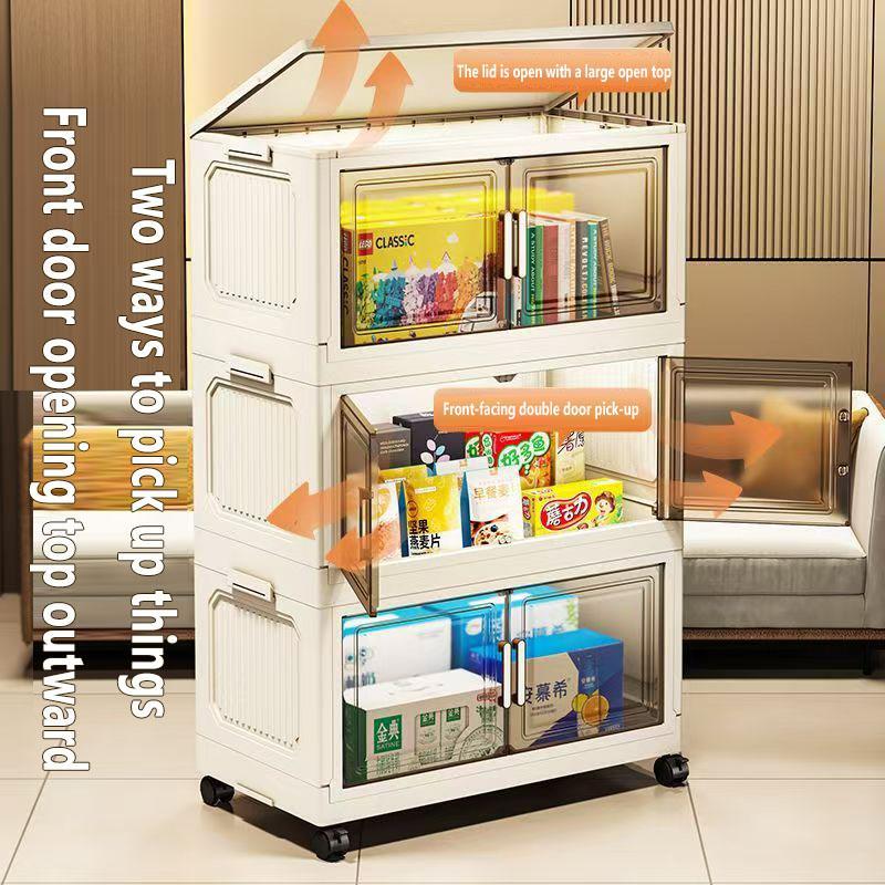 Foldable Storage Box, 1 Count Multi Layer Large Capacity Clothes Storage Box, Home Organizer for Bedroom, Living Room, Office, Collapsible Storage Box, Multilayer Storage, High Capacity Storage