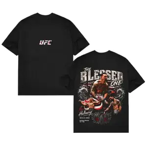 【🥊100% cotton】[Sale Up To 50%]UFC 329 Black Max Holloway T-Shirt, The Blessed UFC Graphic Tee, UFC MMA Shirt, Gift for Fighters, Sports Apparel, Menswear