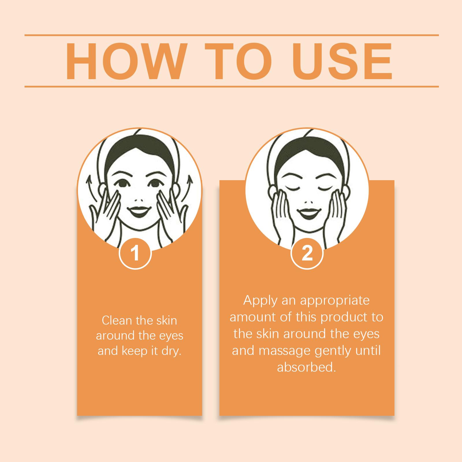 2 Bottles 15ml Eye Repair Cream Hydrating Moisturizing Eye Cream Nourish Firm Eye Area Smooth Fine Lines Anti Dark Circles Under Eye Treatment Daily Skincare Essential For All Skin Types