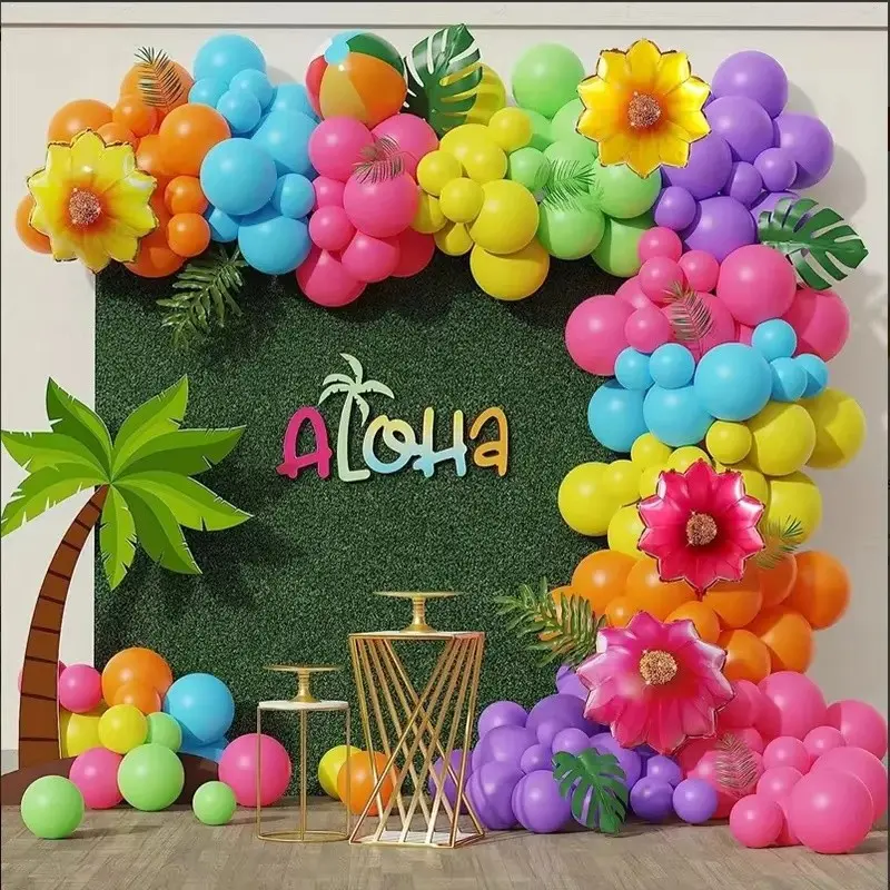126pcs Sunflower Colorful Balloons Set, Baby Shower, Gender Reveal, Wedding, Birthday Party, Multi-Festival Graduation Decoration