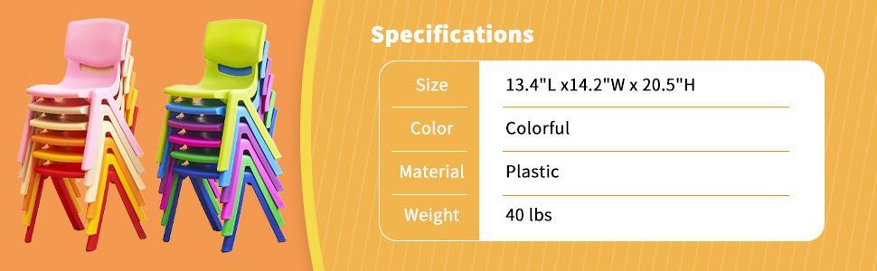 【Back To School】12pcs Stackable School Chairs, Colorful Kids Plastic Chair For Toddlers With 12'' Seat, Kids Flexible Seating For Classroom Elementary, School, Daycare, Outdoor, Classroom Furniture 【Back To School】12pcs Stackable School Chairs, Colorful Kids Plastic Chair For Toddlers With 12'' Seat, Kids Flexible Seating For Classroom Elementary, School, Daycare, Outdoor, Classroom Furniture