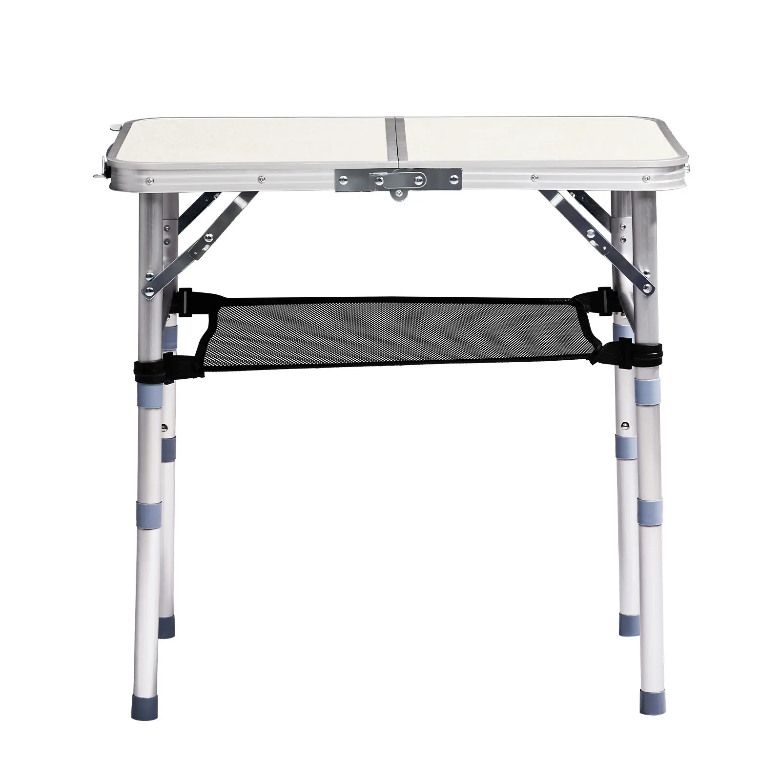 Compact Aluminum Folding Table (24"L x16"W) - Adjustable Height Indoor/Outdoor Desk, Lightweight Portable Storage Unit for Picnics, Camping, BBQ, Home Organization metal