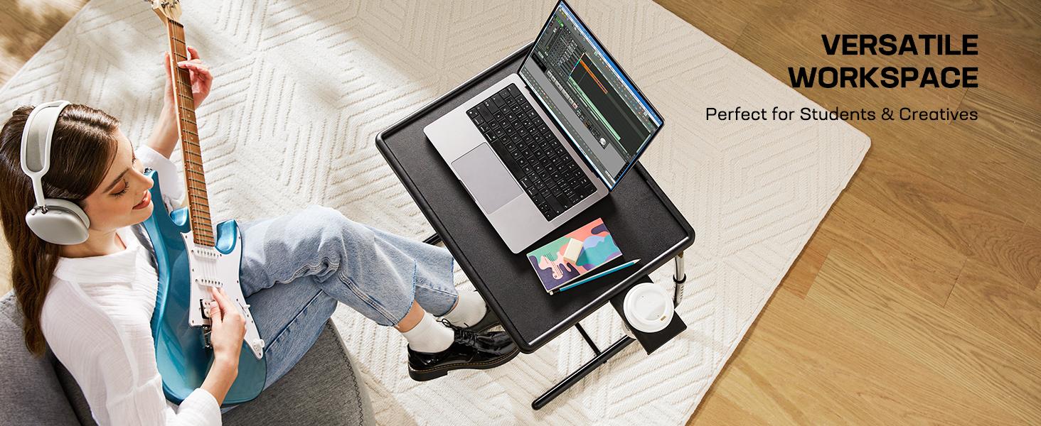 TV Tray - TV Table, Folding Table Trays, with Height & 3 Tilt Angle, TV Tray Table with Cup Holder, Dinner Tray for Eating on Couch, Laptop, Bed & Couch