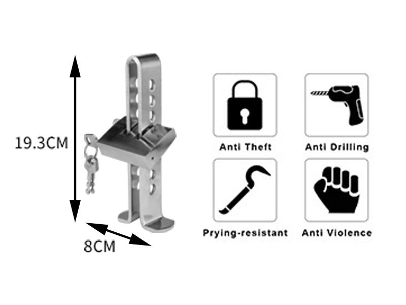 Car Anti-theft Lock, Stainless Steel Brake Clutch Pedal Lock for Steering Wheel, Universal Car Security Lock, Car Hardware Accessories Car Anti-theft Lock, Stainless Steel Brake Clutch Pedal Lock for Steering Wheel, Universal Car Security Lock, Car Hardware Accessories
