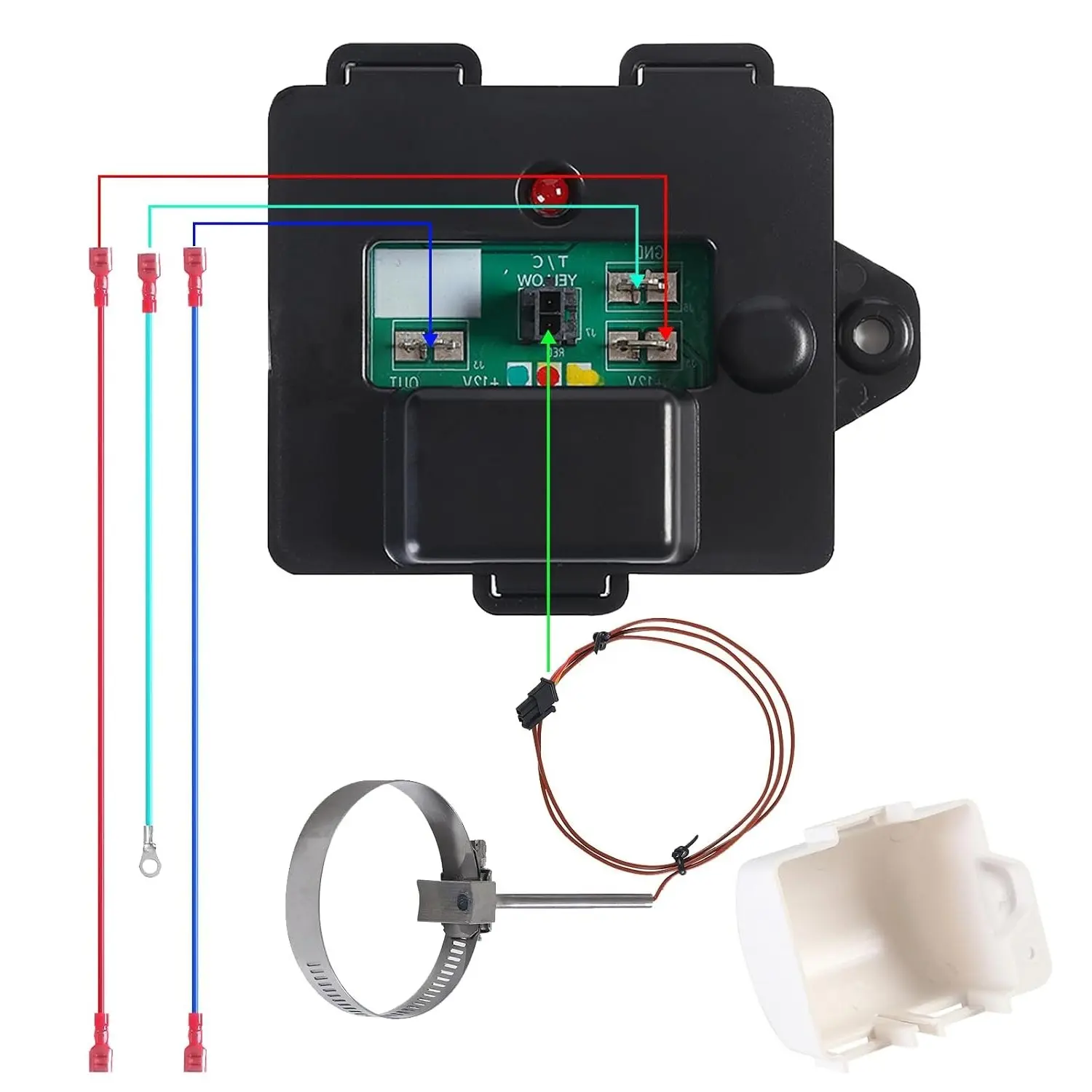 637360 Temp Monitor Control Kit Refrigerator Overheat Sensor Compatible with 2118, 1200, 1201, 1210, 1211 Series RV Refrigerator Cooling Unit Replace 634677 634678Gift