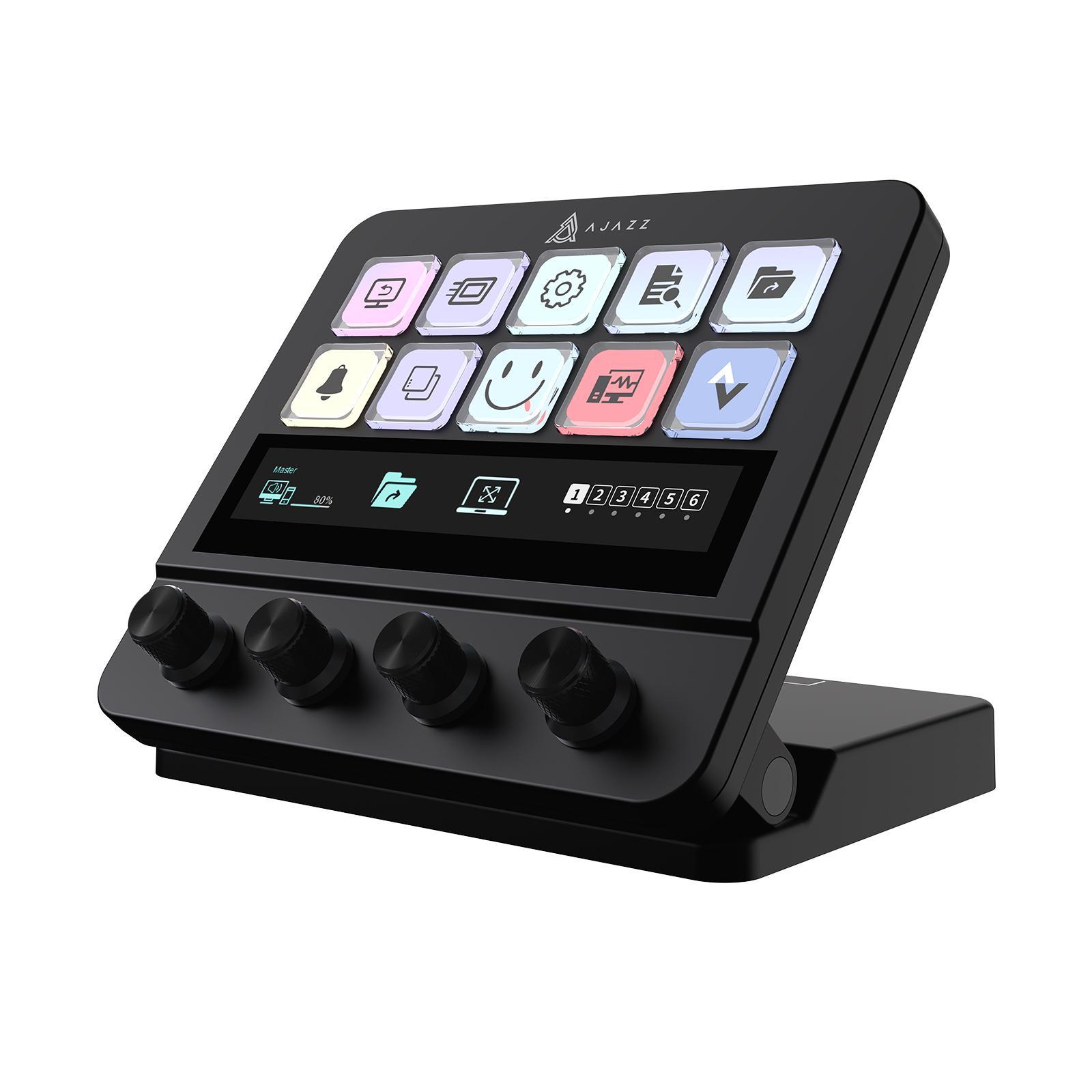 AJAZZ AKP05 console, Console accessories, programmable visual button touch screen function custom adjustable stand multi-audio control one-key operation customizable button integrated live broadcast console multi-button
