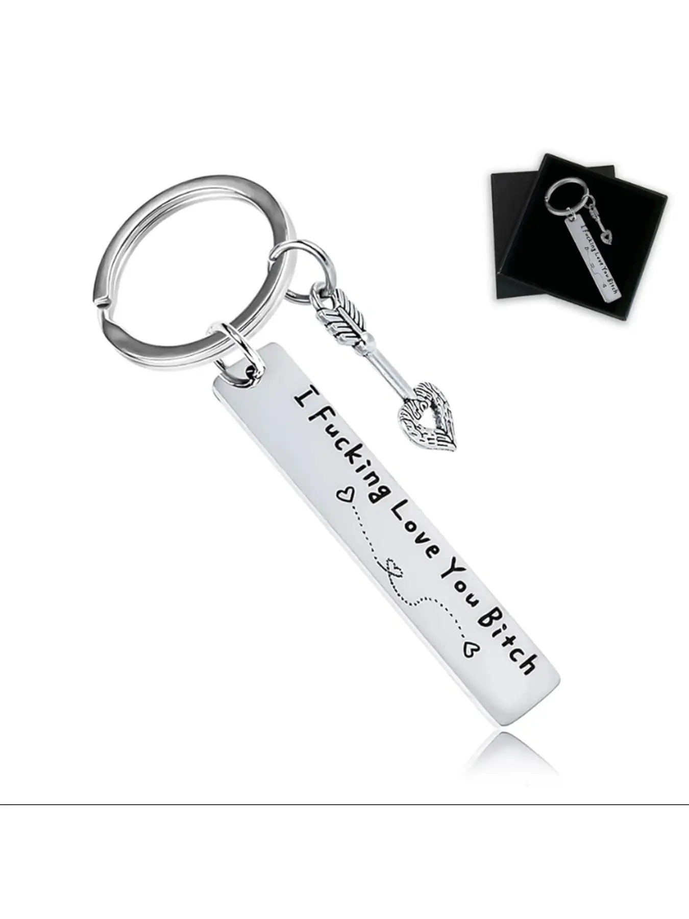 Rebel Babe Best Friend Keychain for Women - I Fking Love You Engraved BFF Key Chain Cool Keychains Birthday Anniversary Friendship Gift for Bestie Sister