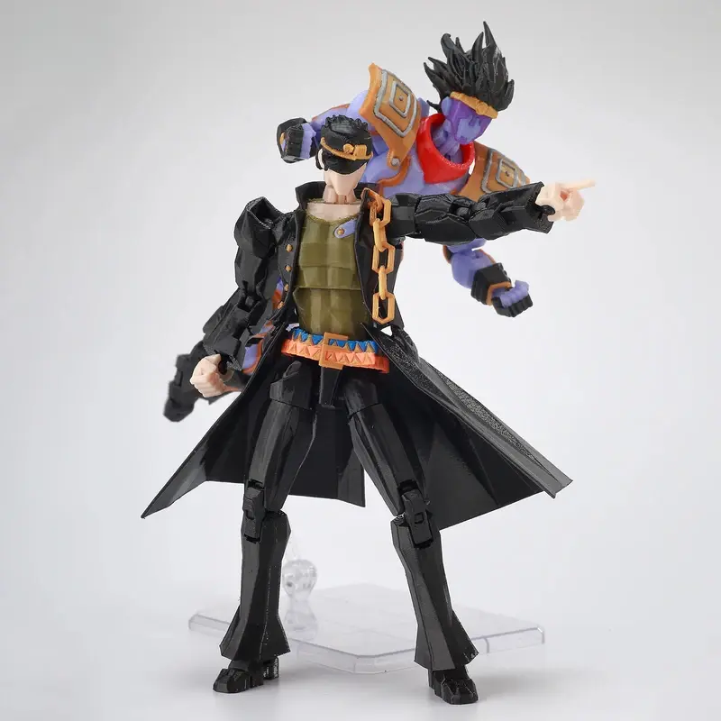 JoJo's Bizarre Adventure 3D Articulate Action Figure Set - Lucky13 Jotaro & Star Platinum, T13 Titan13 Dummy13 Desk Decoration Toy